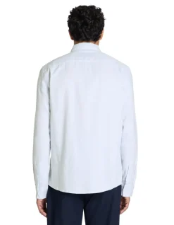 Overhemd regular micro motief 100% katoen - wit