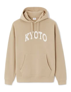 Oversized hoodie met capuchon 100% katoen - beige