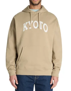 Oversized hoodie met capuchon 100% katoen - beige