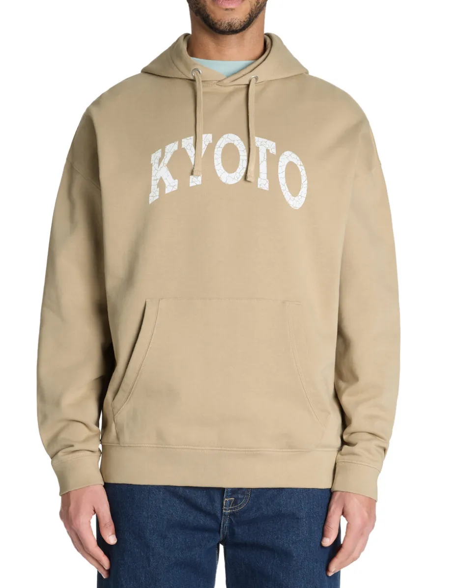 Oversized hoodie met capuchon 100% katoen - beige