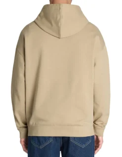 Oversized hoodie met capuchon 100% katoen - beige