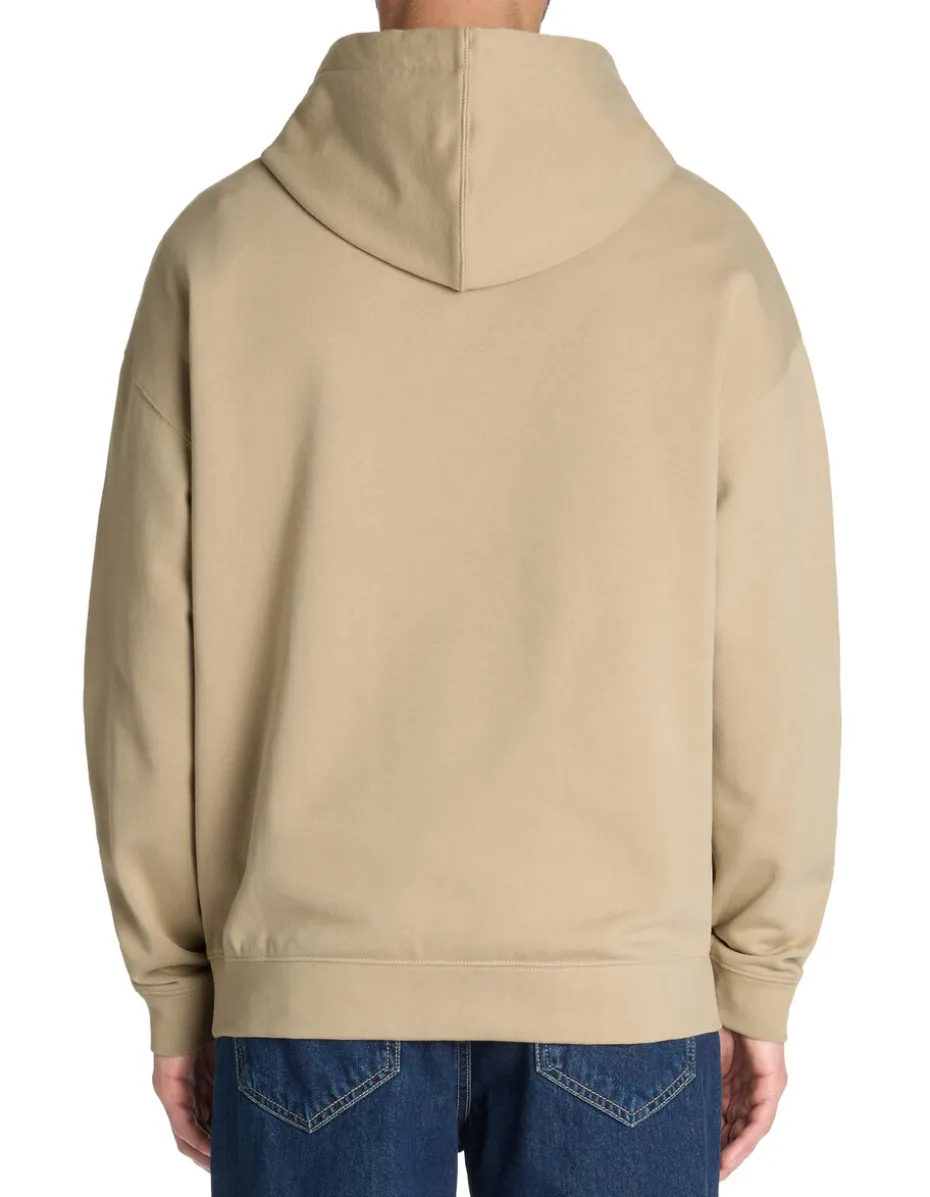 Oversized hoodie met capuchon 100% katoen - beige