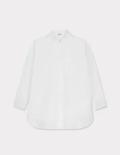 Oversized katoenen overhemd - wit