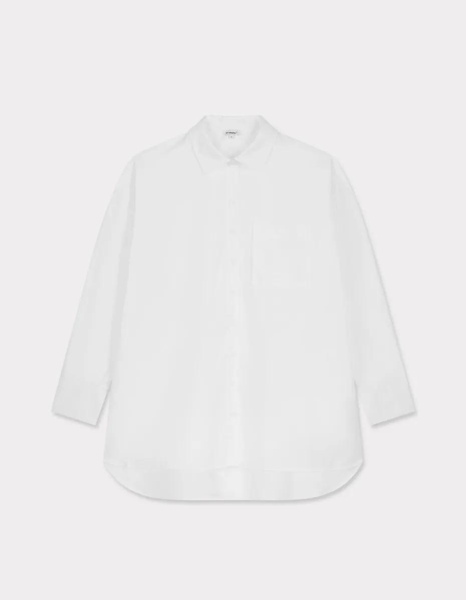 Oversized katoenen overhemd - wit