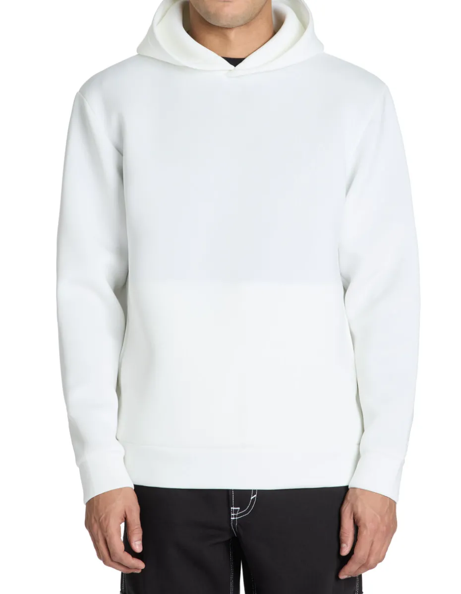 Oversized stretch hoodie met capuchon - wit