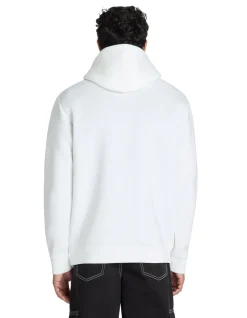 Oversized stretch hoodie met capuchon - wit