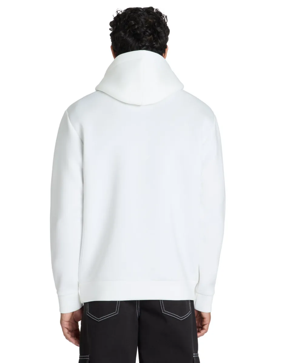 Oversized stretch hoodie met capuchon - wit