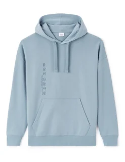 Oversized sweatshirt met ronde hals 100% katoen - blauw