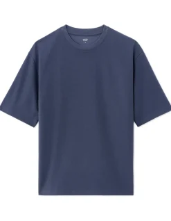 Oversized T-shirt ronde hals - blauwgrijs