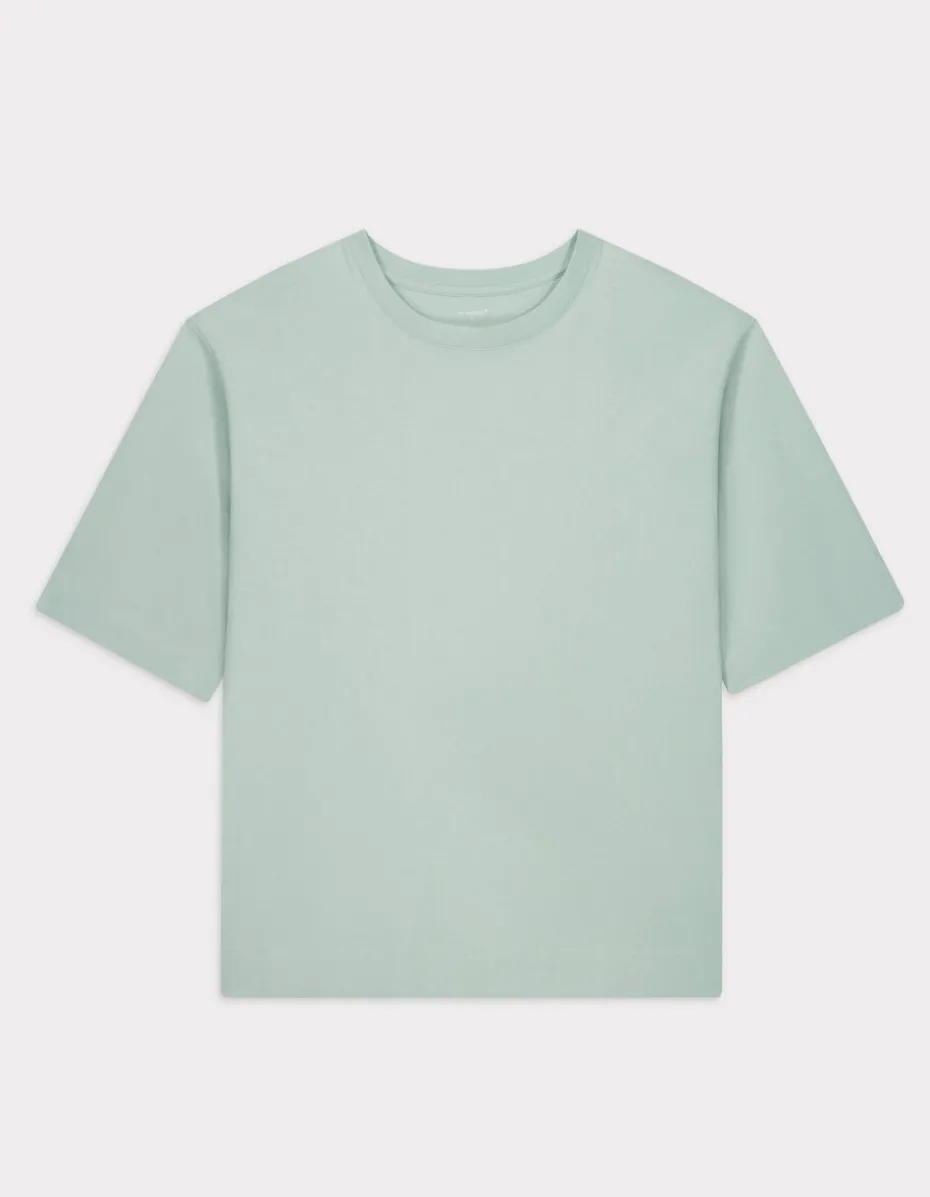 Oversized zwaar katoenen t-shirt - groen