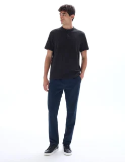 Pantalon 24H straight in lyocellmix - marine
