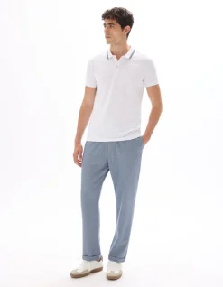 Pantalon 24u slim stretch - middenblauw