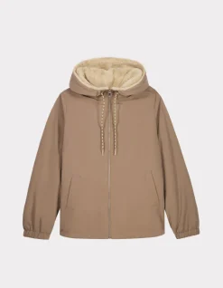 Parka met donsvoering - taupe