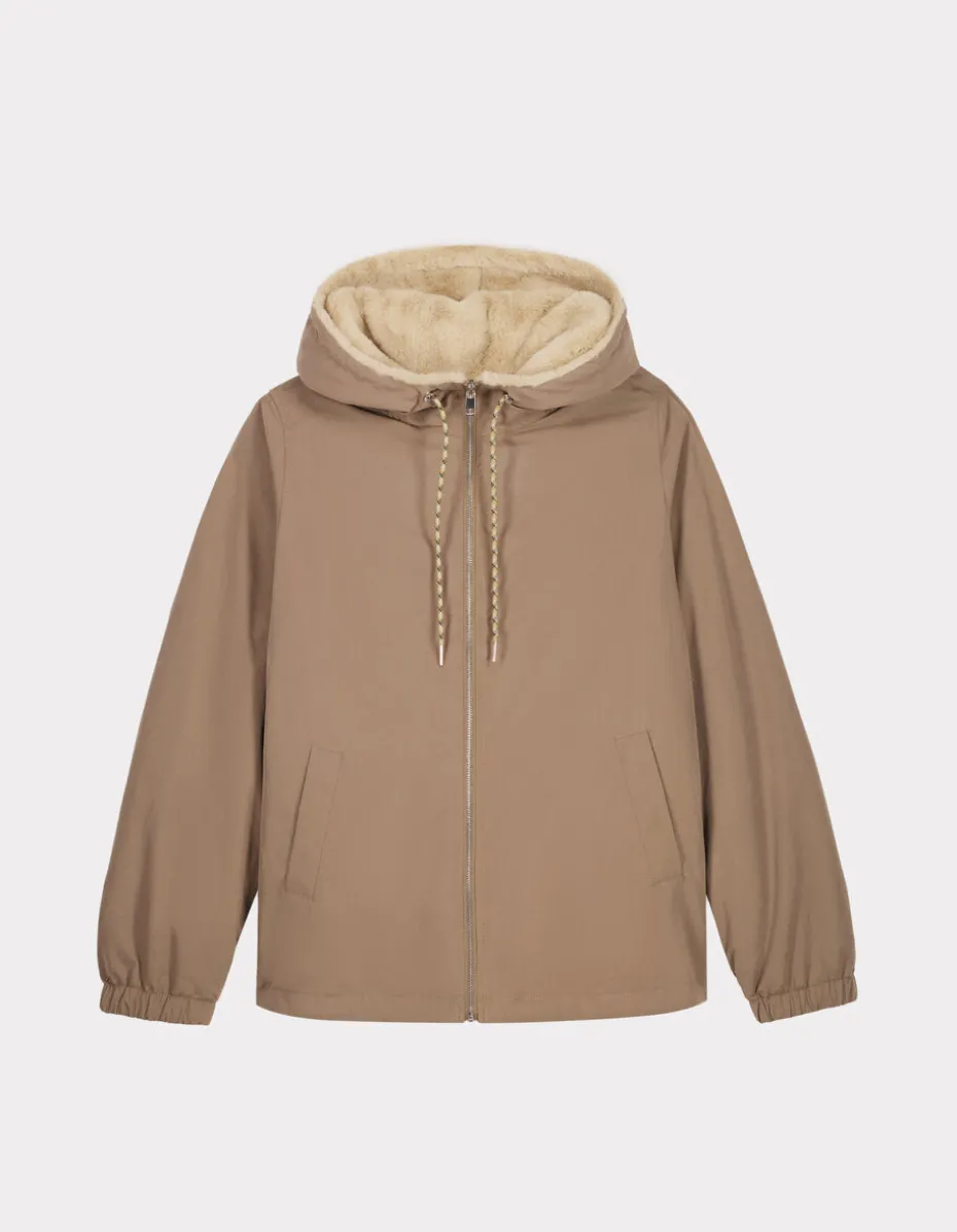 Parka met donsvoering - taupe