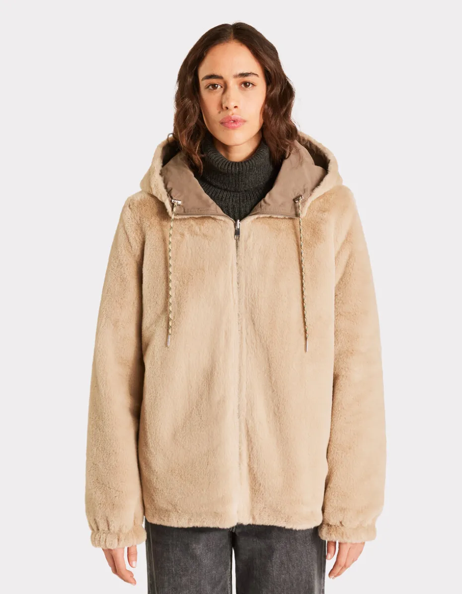 Parka met donsvoering - taupe