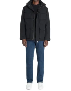 Parka met hoge kraag - zwart
