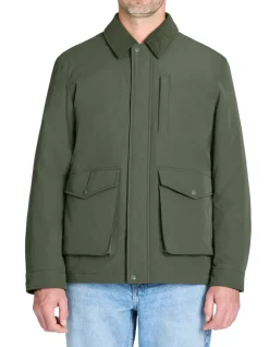 Parka met kraag - kaki