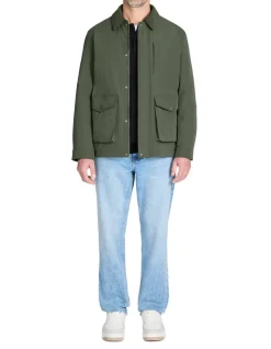 Parka met kraag - kaki