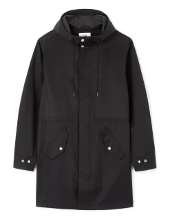 Parka met vaste capuchon - zwart