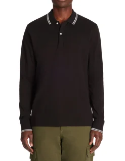 piqué polo met lange mouwen