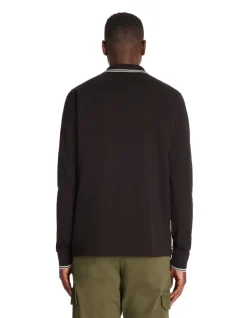 piqué polo met lange mouwen