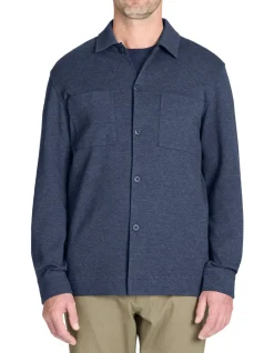 2-pocket overhemd met knopen - marineblauw