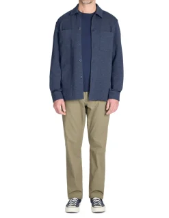2-pocket overhemd met knopen - marineblauw