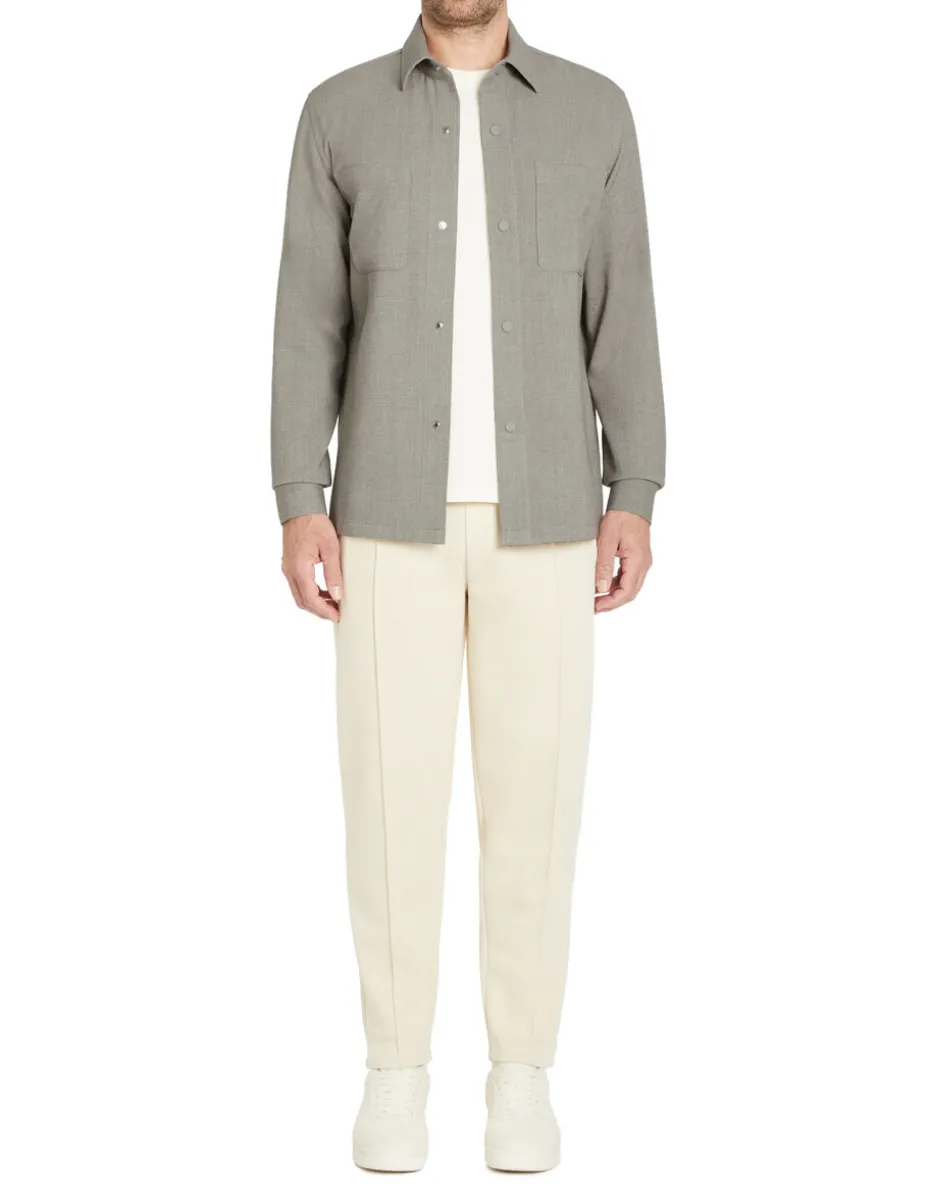 2-pocket stretch overshirt - groen