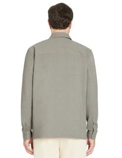 2-pocket stretch overshirt - groen