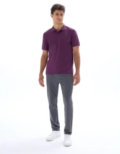 Polo piqué regular 100% algodão - roxo