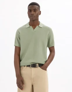 Polo piqué regular fit 100% katoen - groen