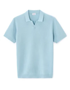 Polo piqué regular fit 100% Katoen - lichtblauw