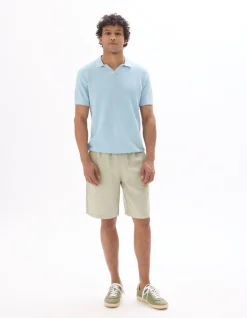 Polo piqué regular fit 100% Katoen - lichtblauw