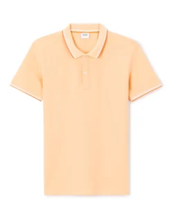 Polo piqué slim in stretch katoen - oranje