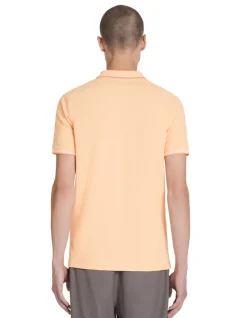 Polo piqué slim in stretch katoen - oranje