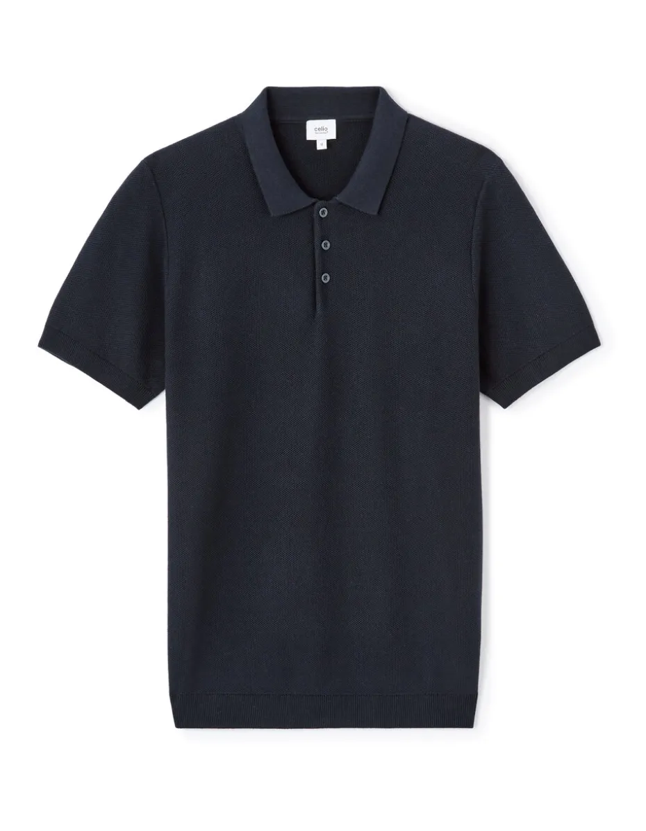 Polo regular 100% katoen - marine
