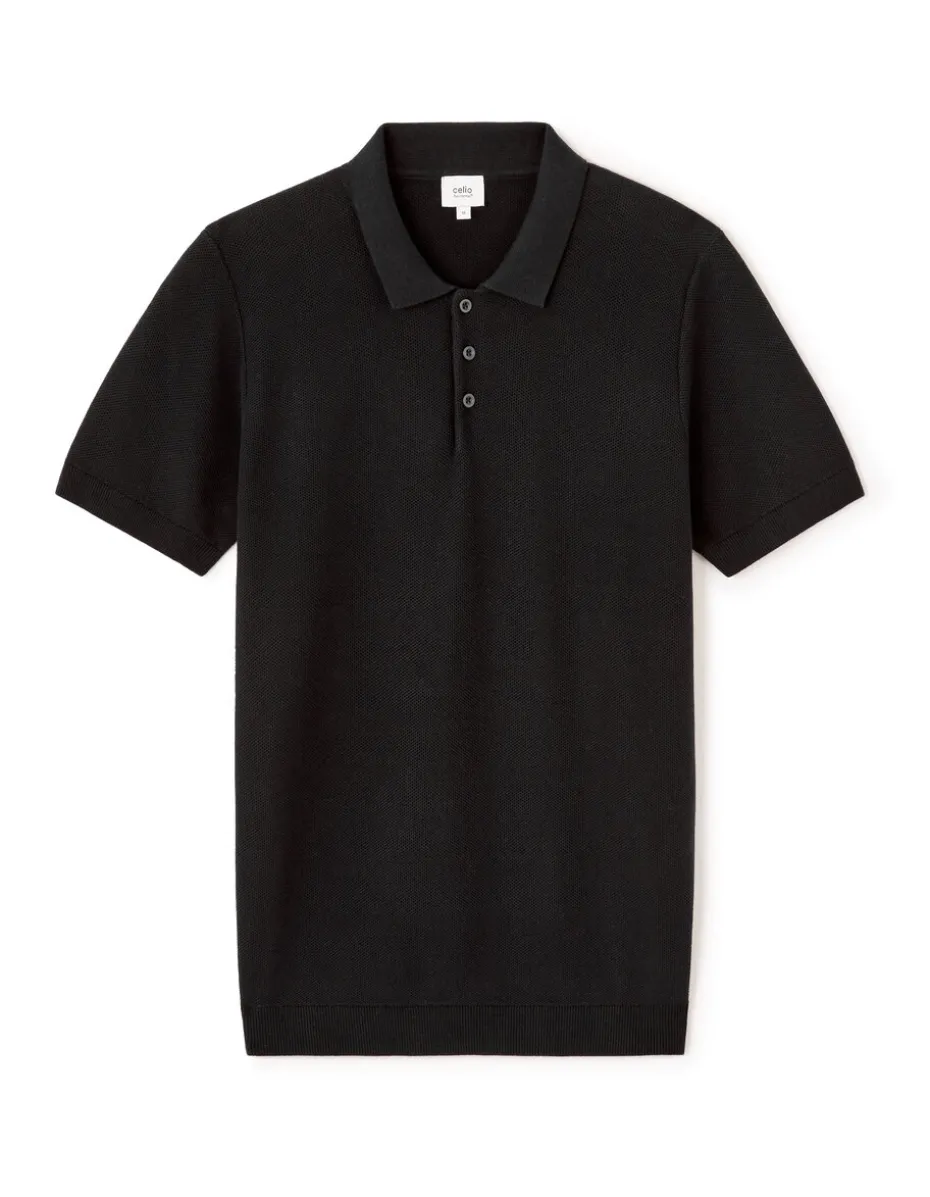 Polo regular 100% katoen - zwart