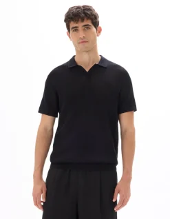 Polo regular fit, 100% katoen - Zwart
