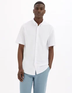 Polo regular fit jersey piqué - wit