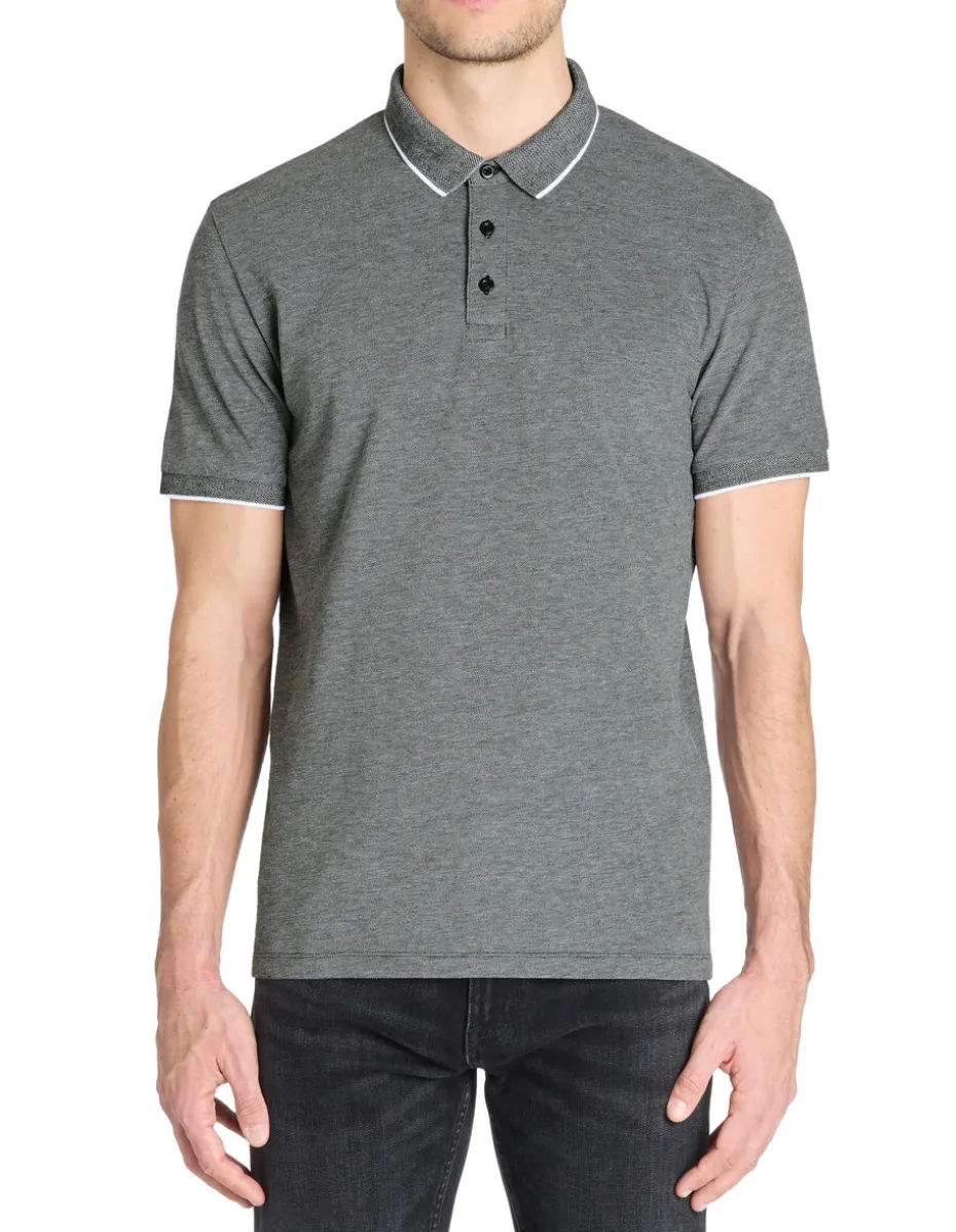 Polo regular katoenmix - antraciet