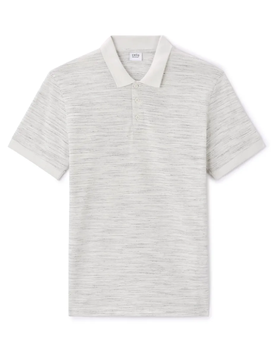 Polo regular katoenmix - beige