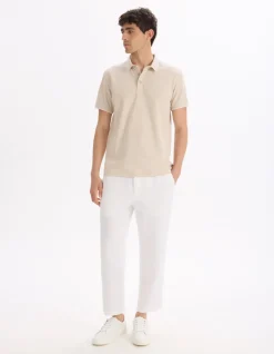 Polo regular katoenmix - beige