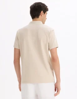 Polo regular katoenmix - beige