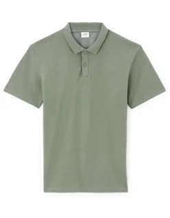 Polo regular katoenmix - kaki