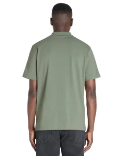 Polo regular katoenmix - kaki