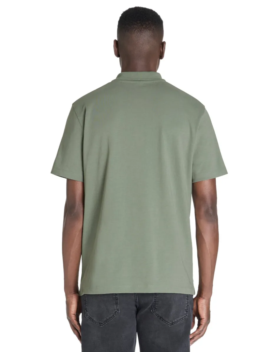 Polo regular katoenmix - kaki