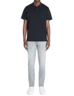 Polo regular katoenmix - marine