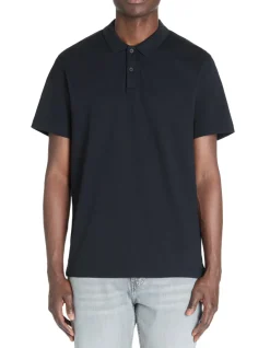 Polo regular katoenmix - marine