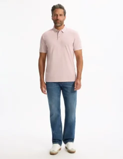Polo regular katoenmix - roze