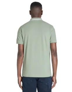 Polo slim katoen stretch - groen